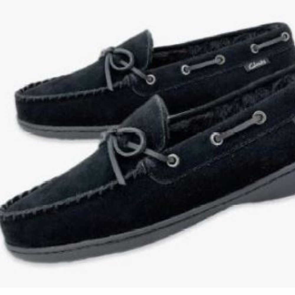 Clarks Black Loafers & Slip-Ons